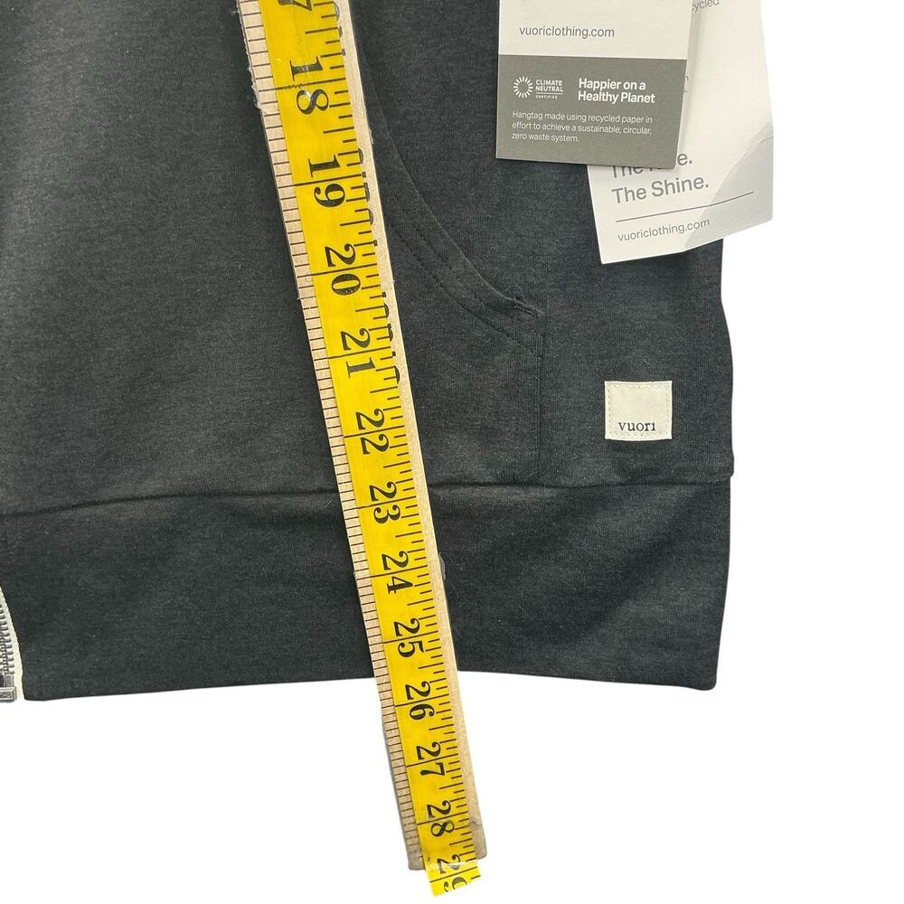 NWT Vuori Women's Halo Performance Hoodie 2.0 Black Heather Sz. M New - Picture 10 of 16
